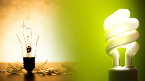 Kuvituskuva, jossa on kaksi lamppua.