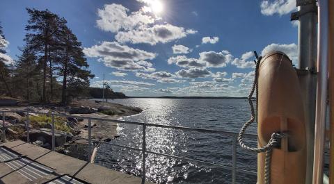 Saimaan vesistöä aurinkoisena päivänä.