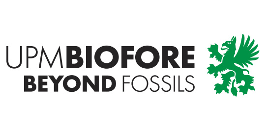 Logo, jossa lukee: UPM Biofore beyond fossils.