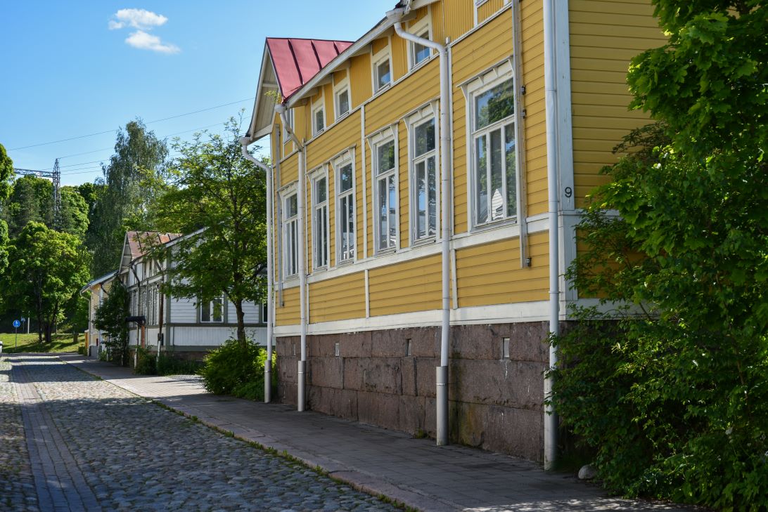 Vanhoja rakennuksia Pallon kaupunginosassa Lappeenrannassa.